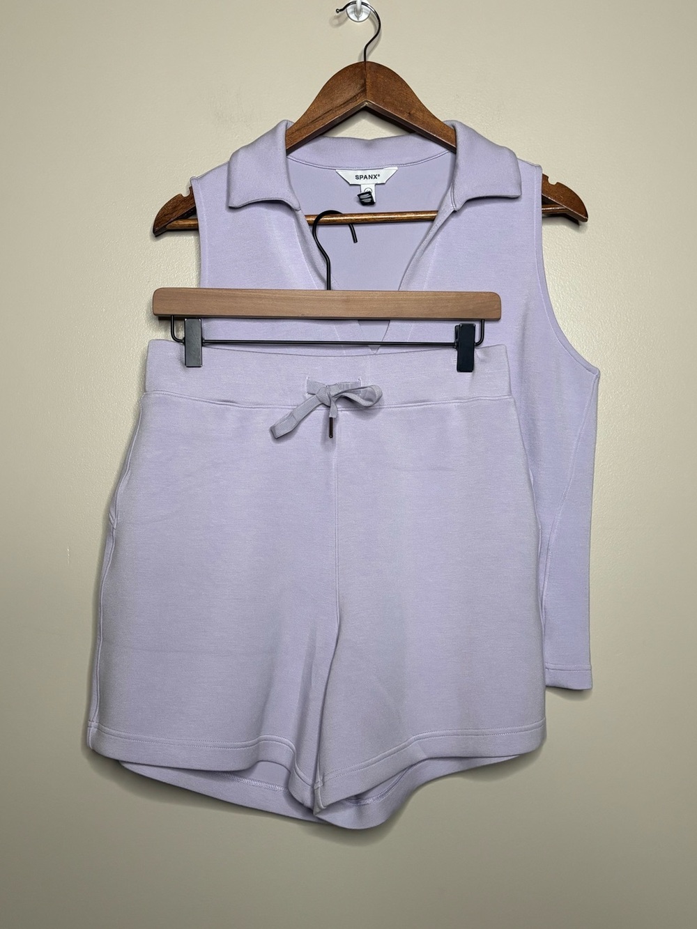 SPANX Air Essentials Polo Tank & 6” Shorts 2 Piece Set